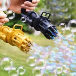 Bubble Gun With Box Plastic Electric Bubble Gum Machine Children