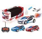 New Cool 3D Lighting Smoke Spray RC Car for Kids - Rechargeable Remote Control Toy Vehicle with 4-Wheel Drive and Active Smoke Button